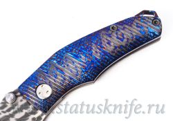 Нож Осаренко Дмитрий 10.20 Vegas Forge Damascus Zirconium Titanium Timascusфотография - 3