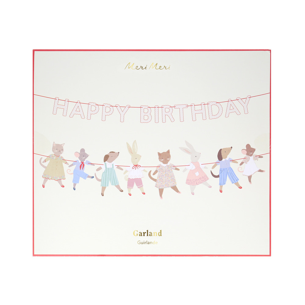 Гирлянда Happy Birthday "Animal Friends"