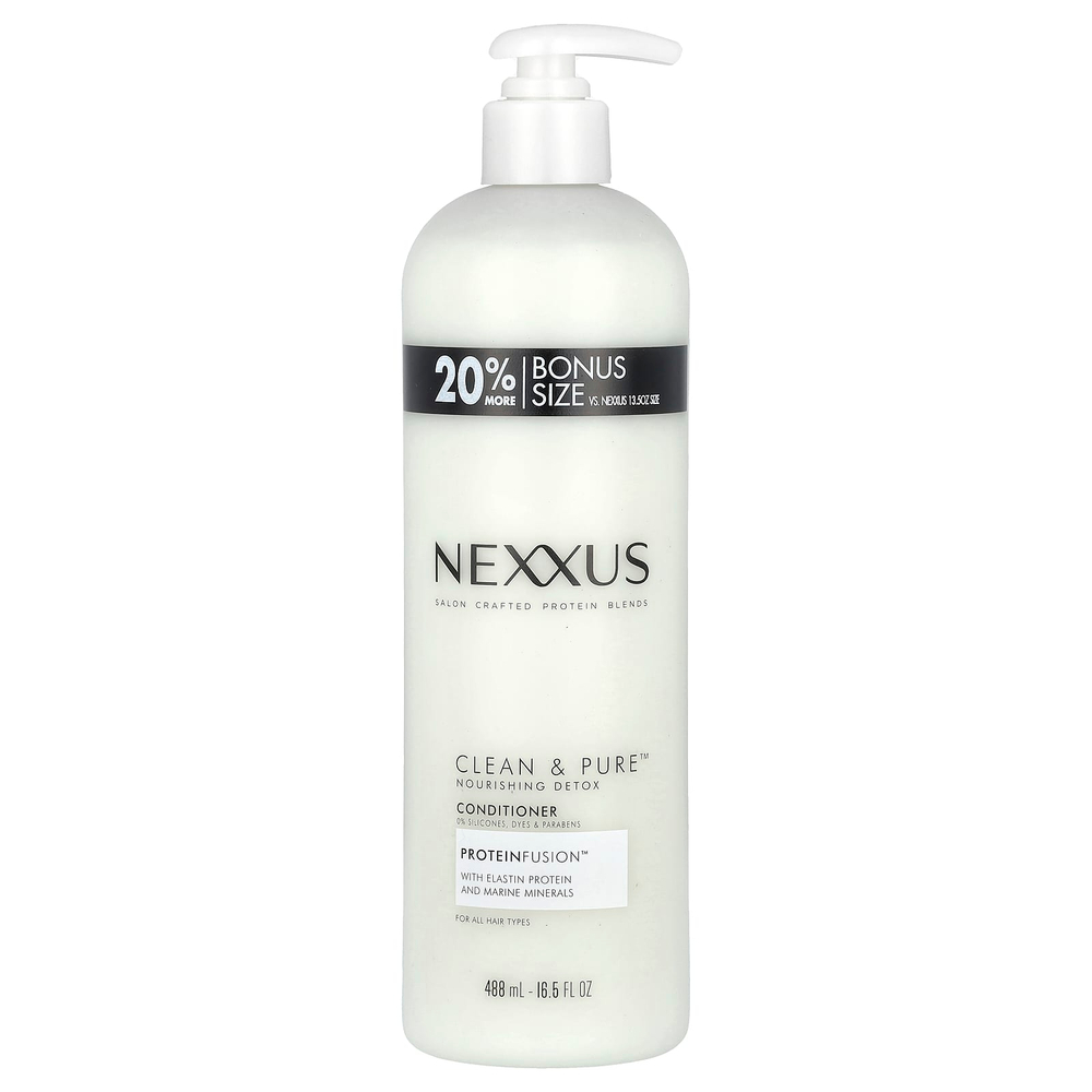 Nexxus, Clean & Pure ™, питательный кондиционер для выведения токсинов, для всех типов волос, 488 мл (16,5 жидк. унц.)
