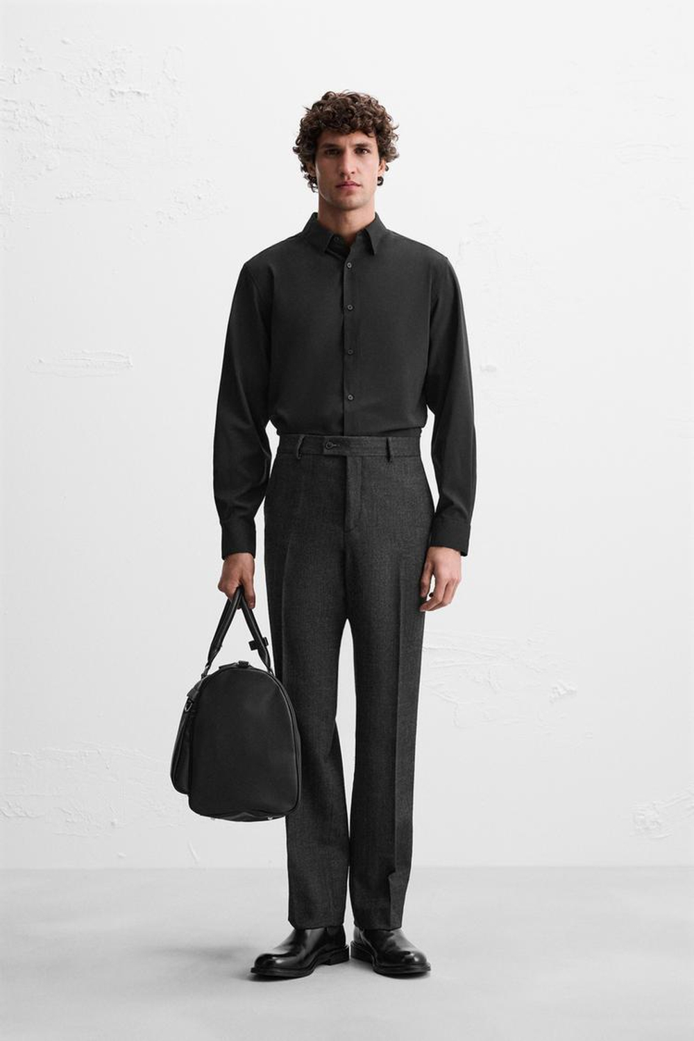 ZARА МУЖСКАЯ РУБАШКА, ЧЕРНЫЙ