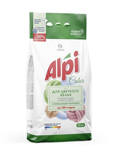 GraSS Стиральный порошок для цветного белья Alpi Сolor 10кг