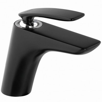 Смеситель для раковины Kludi Balance однорычажный, чёрный матовый/хром (520268775)