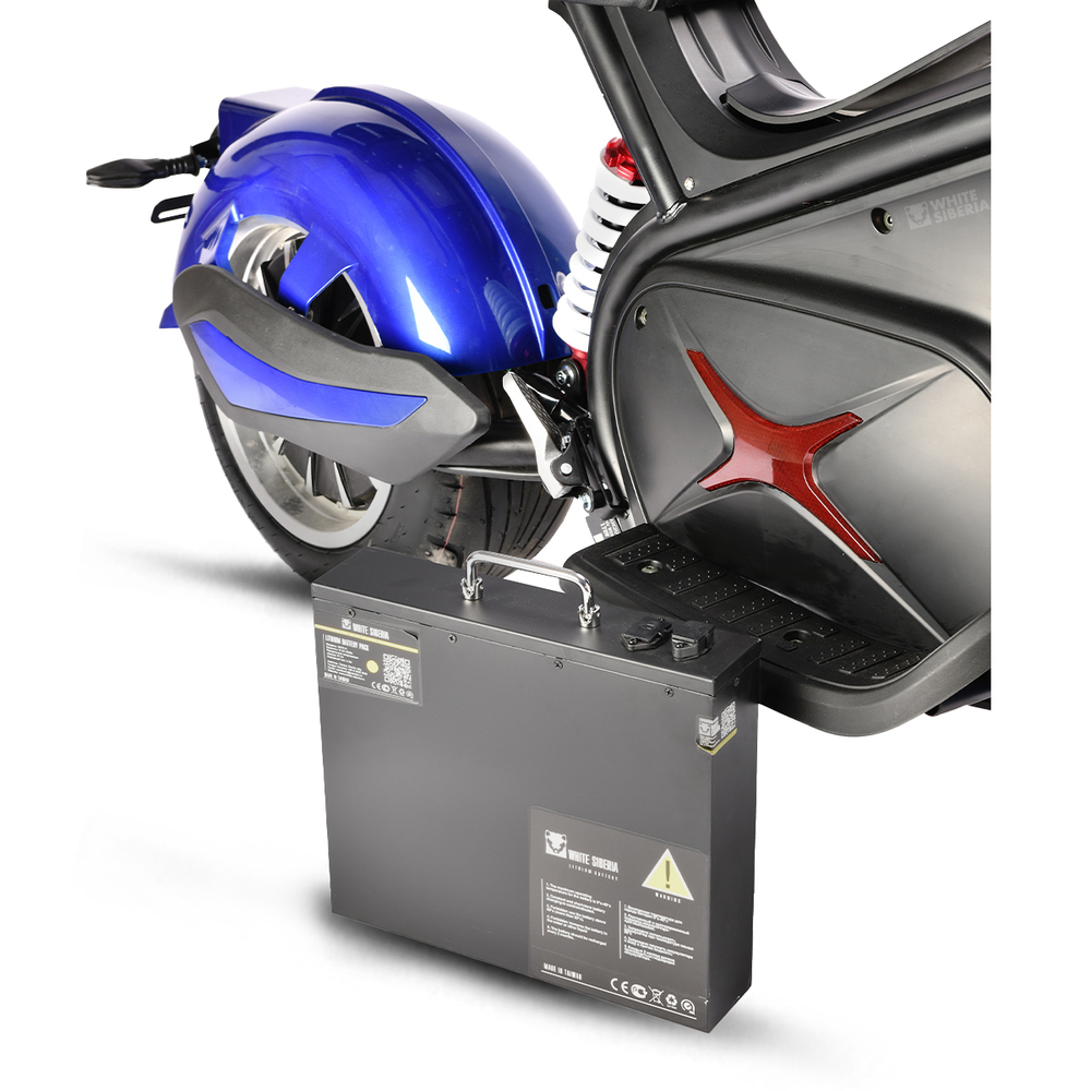 Электроскутер White Siberia BLACK SEA (BLUE) 5000W