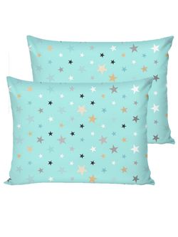 Наволочка комплект 2шт бязь Сказка "Звезды (мята)" 40x60 см на молнии