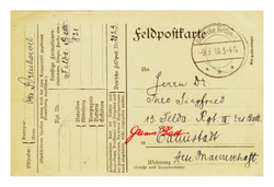 Почтовая карточка Германская полевая почта - Deutsche Feldpost