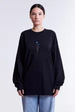 Лонгслив Гербарий Василек Черный