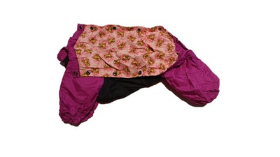 Комбинезон, утепленный байкой 26 девочка (обхват груди 52 - 59) черный - фуксия