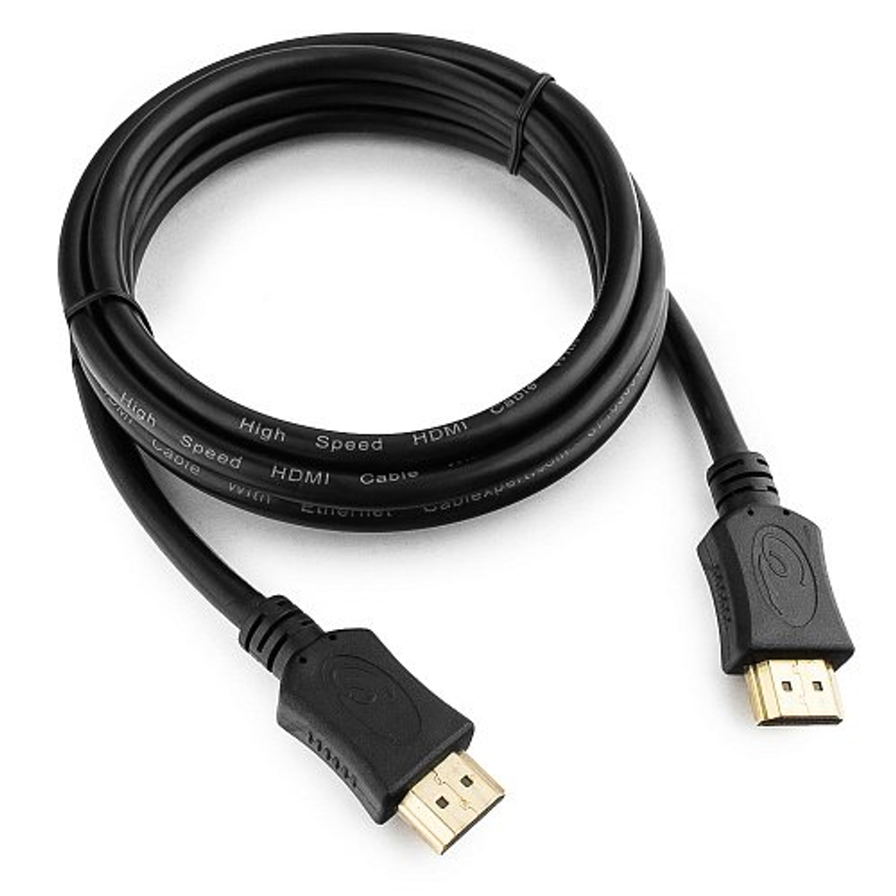 Кабель HDMI Cablexpert CC-HDMI4L-6, 1.8м, v1.4, 19M/19M, серия Light, черный, позол.разъ, экр, пакет