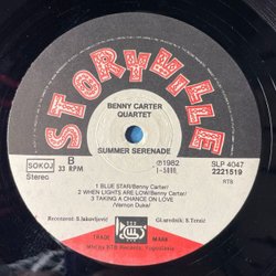 Винтажная виниловая пластинка LP Benny Carter Quartet Summer Serenade (Югославия 1983)