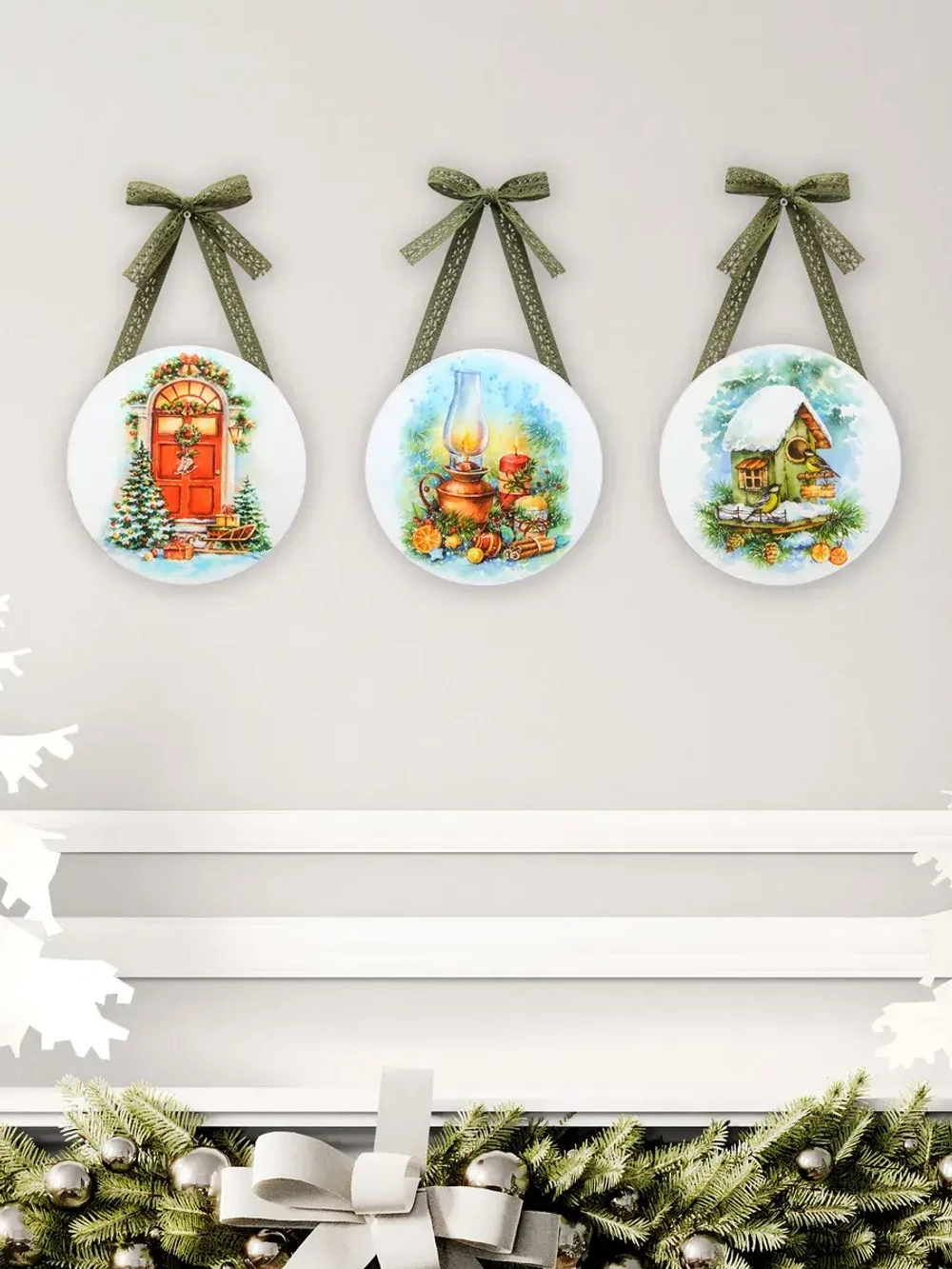 Панно на стену новогоднее на ленте