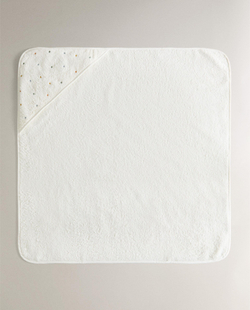 Zara Home Детское полотенце с капюшоном из хлопка, z amana biel, 80x80 см · 5650/423