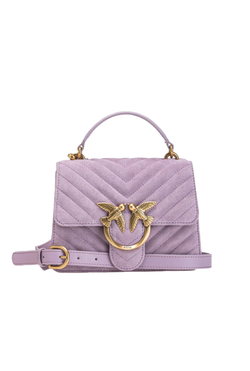 MINI LOVE BAG TOP-HANDLE LIGHT SUEDE – iris-antique gold