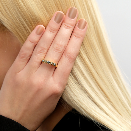 "Гландис" кольцо в золотом покрытии из коллекции "Франциска" от Jenavi