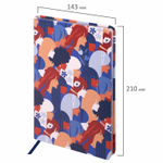 Блокнот А5 (143x210 мм) BRAUBERG VISTA "Beauties" под кожу твердый срез фольга 80 л. (2 штуки в упаковке)