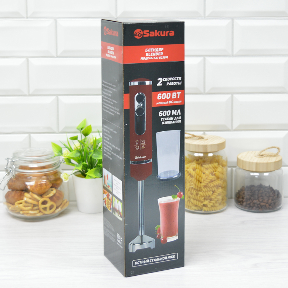 Блендерный набор SA-6239MBC 600Вт, стакан 0,6л