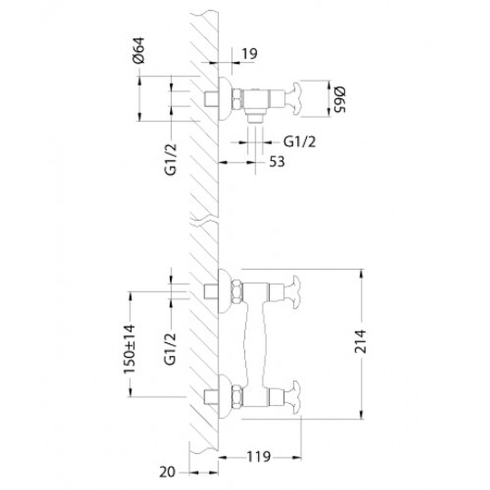 Смеситель для душа Lemark Flora LM0103C Хром