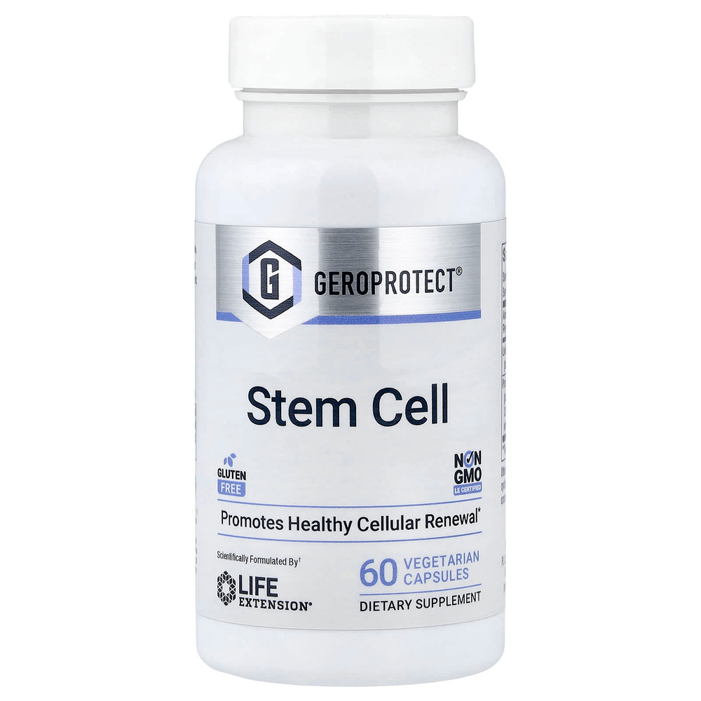 Life Extension, Gero Protect®, стволовые клетки, 60 вегетарианских капсул