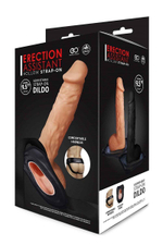 Поясной полый фаллоимитатор Lust Hollow Strap-On - 23 см. (Цвет: телесный с черным)
