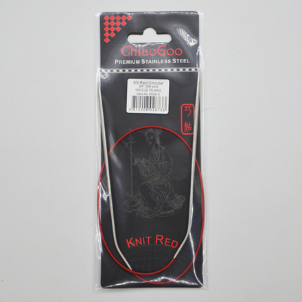 Спицы металлические круговые 60 cм. 2.75 мм knit red от ChiaoGoo
