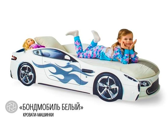 Кровать-машинка БОНДМОБИЛЬ с подъемным механизмом