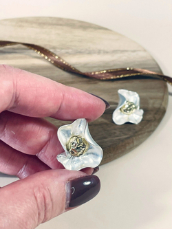 Серьги -гвоздики Цветочная симфония