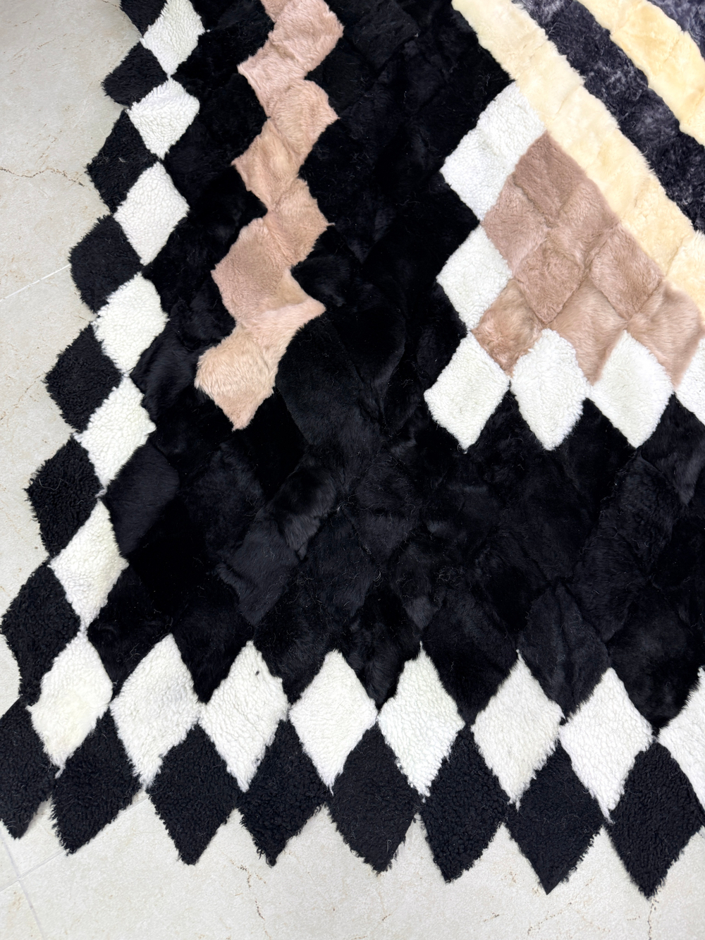 Покрывало меховое ковер из шкуры овчины