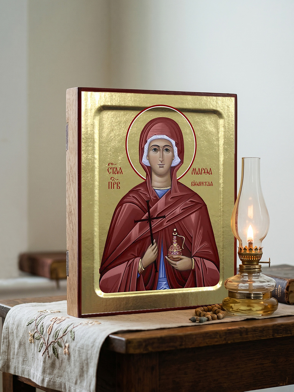 Икона Марфы Вифанской, святой праведной на дереве: 125 х 160 (Синопсисъ)