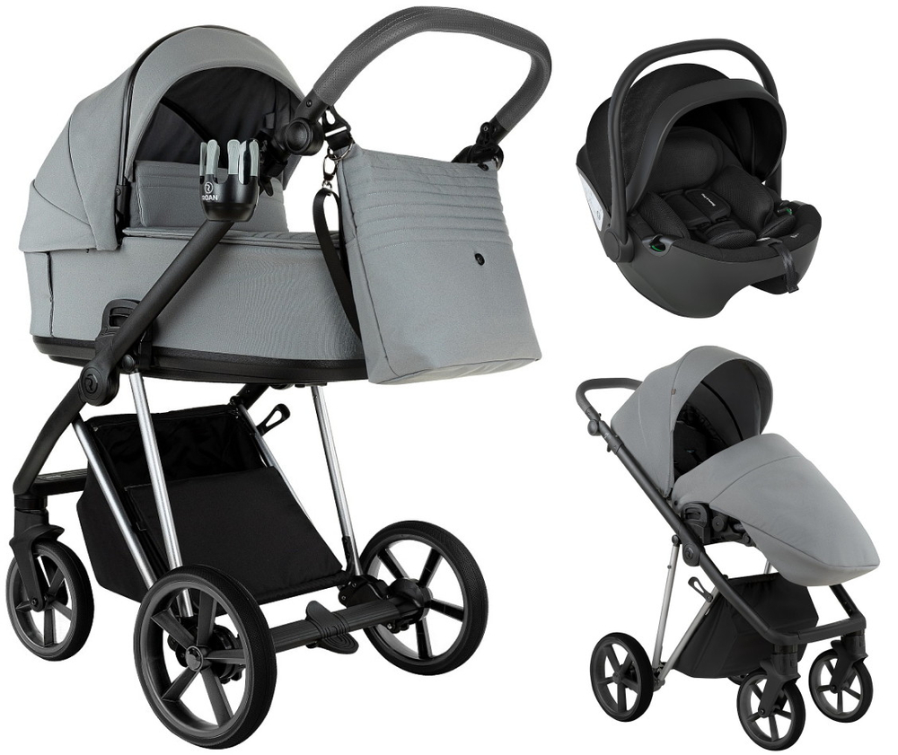 Детская коляска Roan Sol Vintage Luxury 2.0 3 в 1 с автокреслом Pituso Baesa Pro Black VIN 01/BT Blue Tea/Blue Tea/руч.Grey/к.Grey