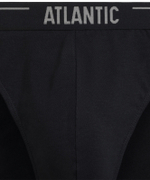 Мужские трусы слипы спорт Atlantic, набор 3 шт., хлопок, тёмно-фиолетовые + чёрные + тёмные хаки, 3MP-094