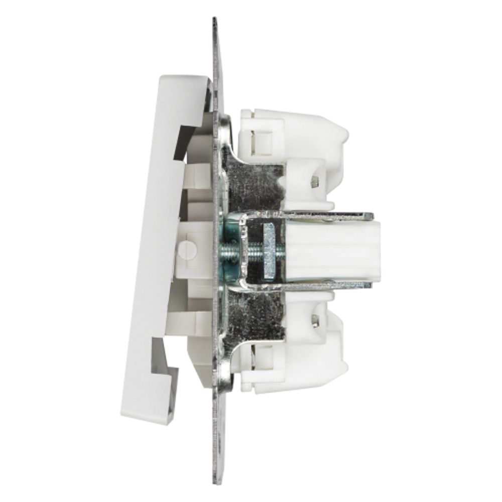 Переключатель Intro Accent 6-107-01 двойной, 10А-250В, IP20, СУ, AL/CU, белый | 