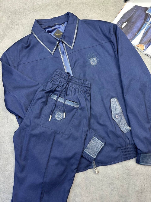 Спортивный костюм Billionaire со вставкой из кожи крокодила