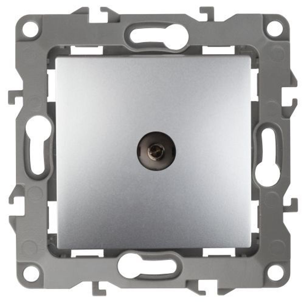 Розетка телевизионная проходная TV Эра12 12-3102-03 IP20 алюм. Эра Б0027433 Розетка телевизионная проходная TV Эра12 12-3102-03 IP20 алюм. Эра Б0027433