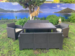 Комплект мебели под искусственный ротанг для отдыха Калифорния «California Family Maxi Set» арт.77787/77770/536 КД — 2