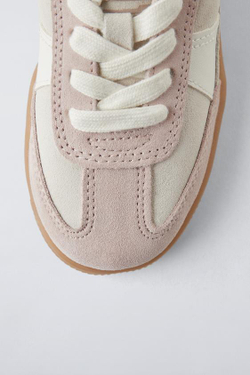 ZARA ЗАМШЕВЫЕ КРОССОВКИ, РОЗОВЫЙ