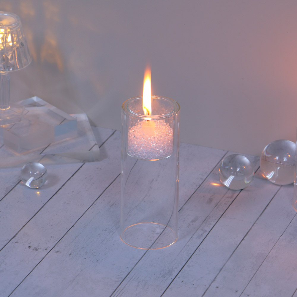 Подсвечник стеклянный 6*15см
