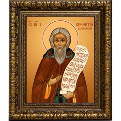 Викентий Вологодский преподобный. Икона на холсте.
