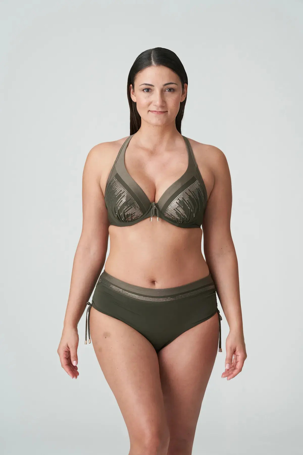 PRIMADONNA Топ с глубоким вырезом, хаки