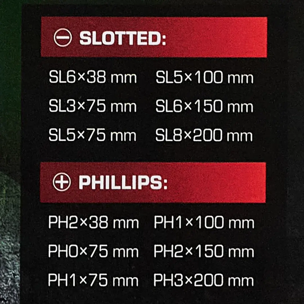 Отвертки ударные, набор 12пр. RockFORCE RF-21311