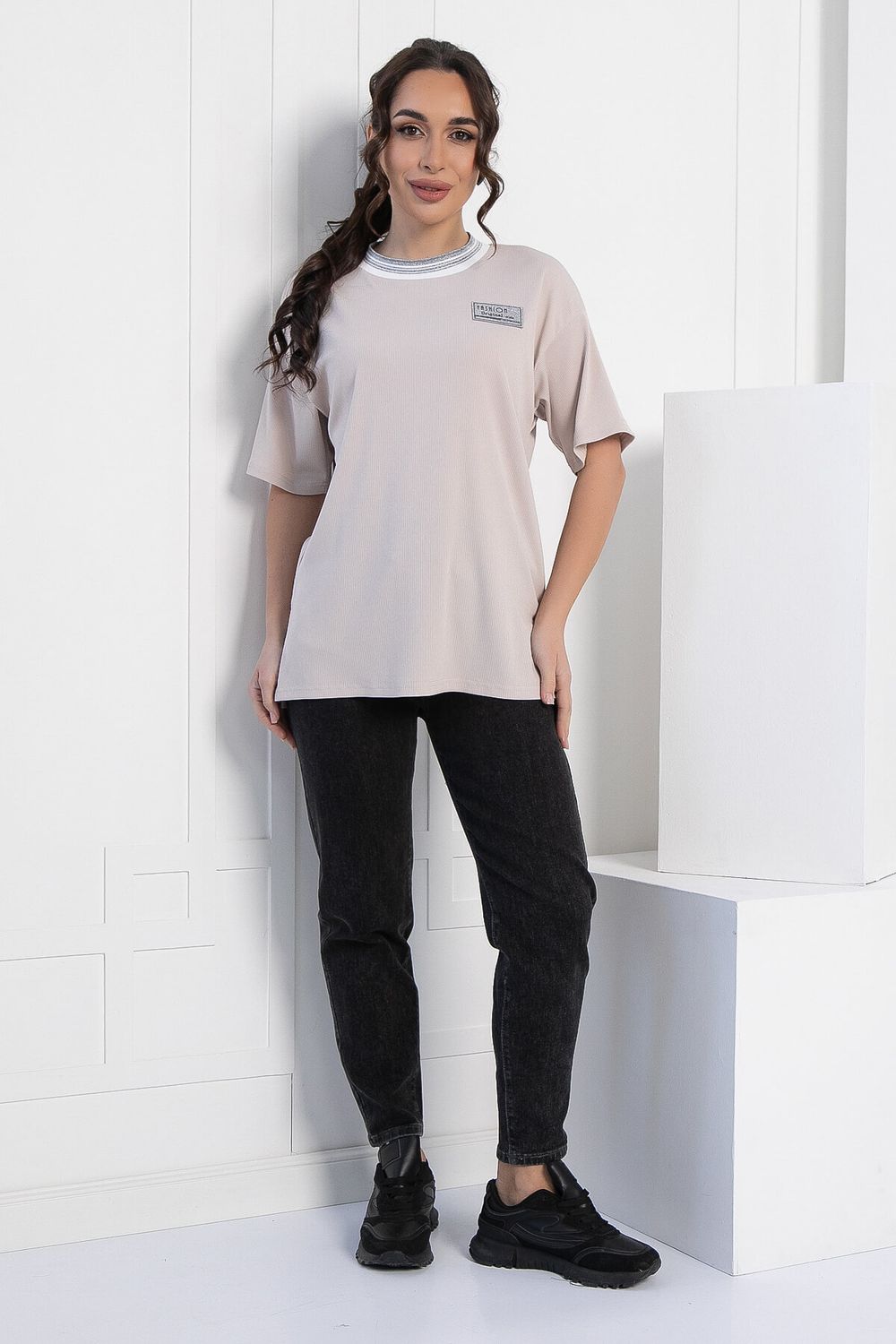 Футболка Ника (бежевая) Б12942-7М LT Collection
