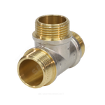Тройник латунь никель Ду 20 (3/4") НР/НР/НР 9010 ГОСТ 32585-2013 Aquasfera 9010-02