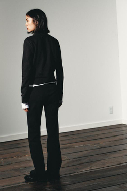 ZARA БРЮКИ FLARE ИЗ ФЛИСА, ЧЕРНЫЙ