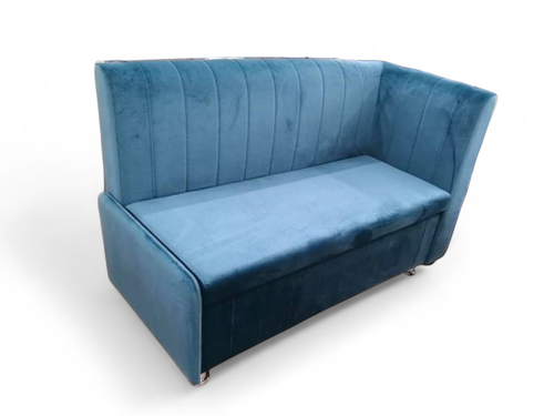 Кухонный диван с ящиком прямой К020 велюр морская волна дерево