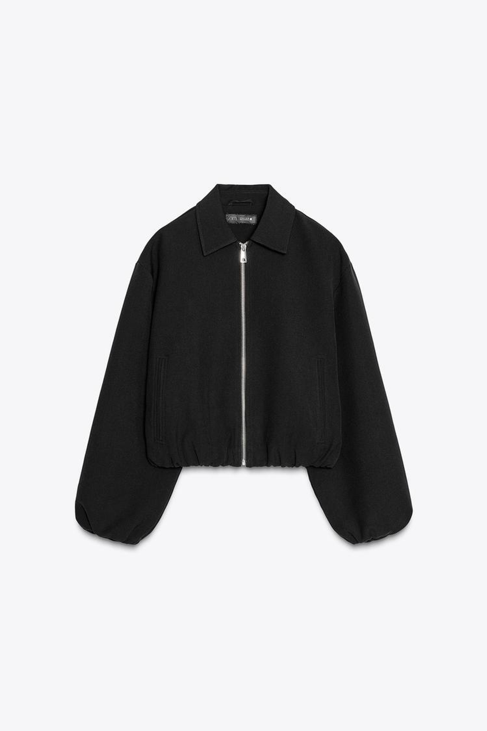 ZARA БОМБЕР НА МОЛНИИ, ЧЕРНЫЙ