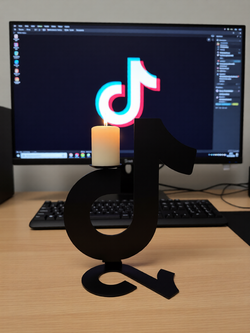 Подсвечник для свечей "Tik-Tok" (черный)