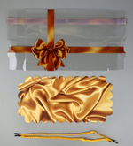 Коробка c веревочными ручками «Золотой бант», 27 х 11 х 9.5 см