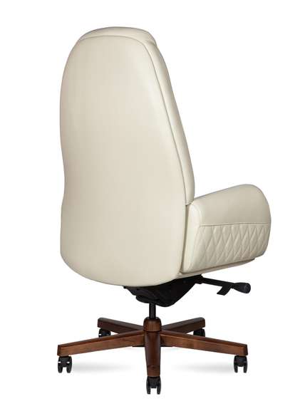 Кресло офисное Норден / Верди / Verdi / слоновая кость кожа