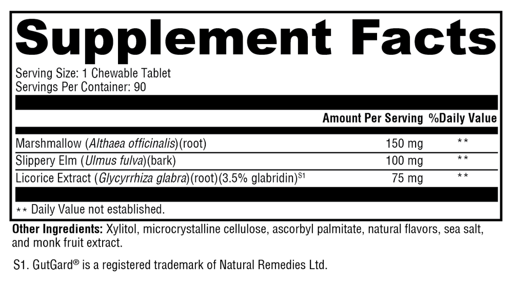 GI Soothe Chocolate 90 Tablets