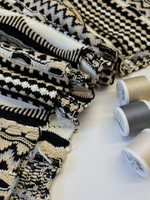 Трикотаж хлопковый Missoni в разноцветную абстрактную полоску (в.2)