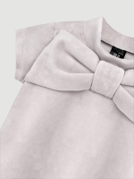 Велюровое платье Mjölk White Sand, с бантом