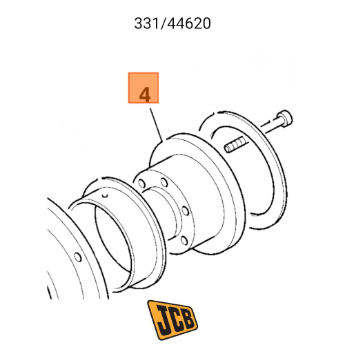 Ступица заднего моста JCB 331/44620